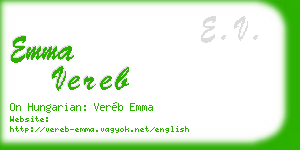 emma vereb business card